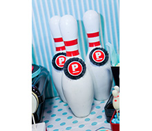 Retro Bowling Party Customized Printable Initial or Age Logos